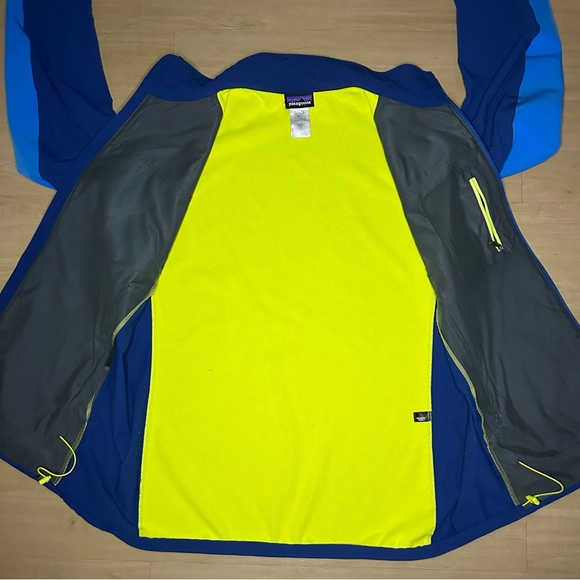 Patagonia Jacket Mens XL Blue Adze Polartec Softshell Windblock Bright B2 - Picture 9 of 16